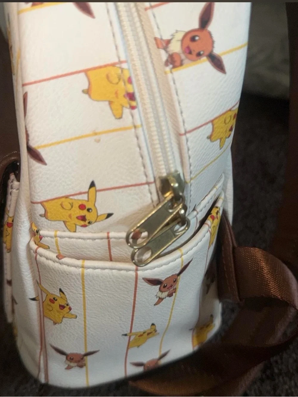 Loungefly Authentic Pokemon Pikachu & Eevee Pattern Backpack